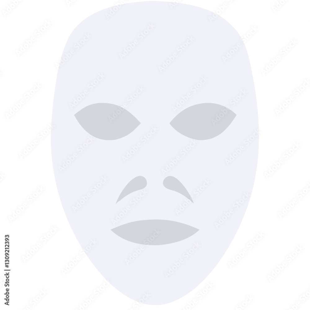 Minimalist Face Outline Monochrome Vector Illustration for Design Projects Minimalist Face Outline Monochrome Vector Illustration for Design Projects