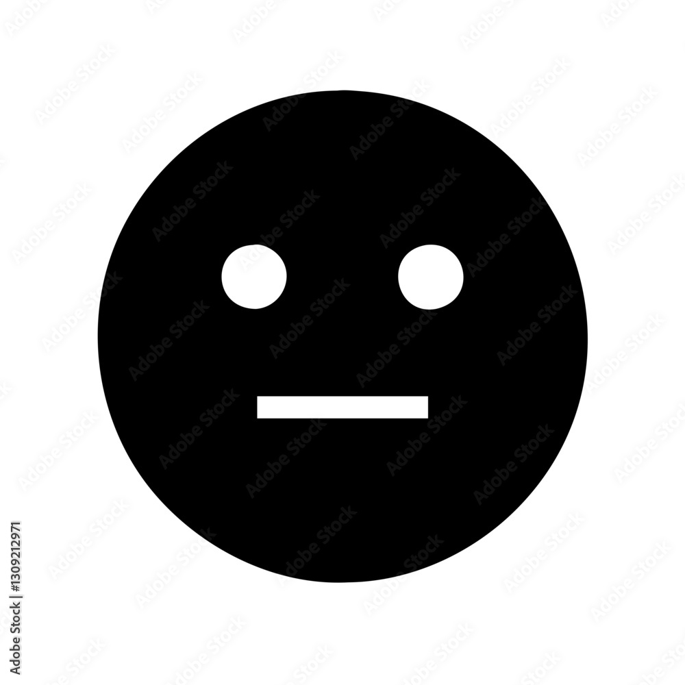 Minimalist Neutral Face Emoji Vector for Emoji Art Design and Educational Use Minimalist Neutral Face Emoji Vector for Emoji Art Design and Educational Use