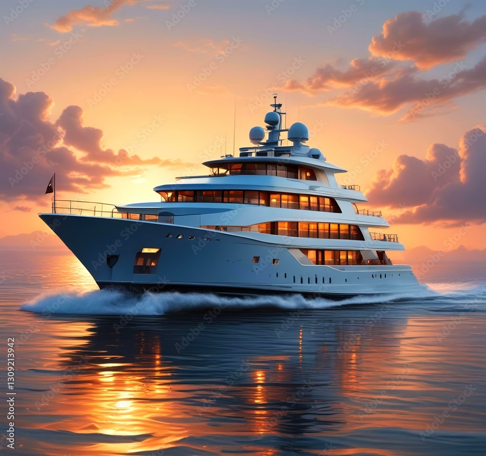 Illustration of sailboat yaht in ocean. Illustration of sailboat yaht in ocean.
