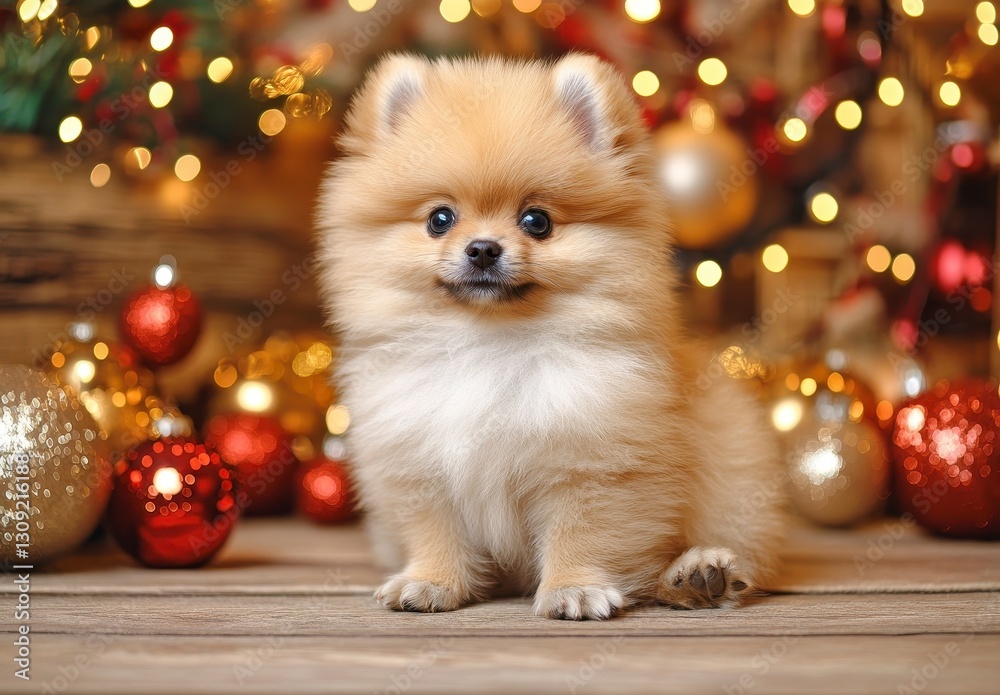 Obraz premium Adorable Pomeranian Pup