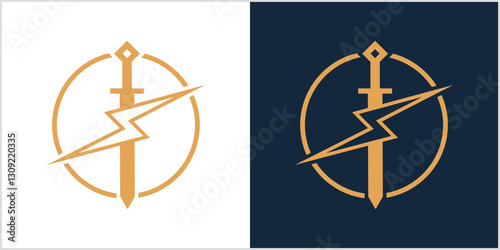 Sword eletric Logo Design Template