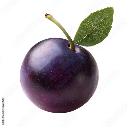 Juicy purple huckleberry isolated on white background nature photography close-up view vibrant fresh concept