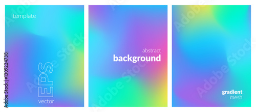 Abstract liquid background layout. Bright color blend. Blurred fluid effect. Gradient mesh. Mockup modern design template for posters, ad banners, brochures, flyers, covers, websites. EPS vector image