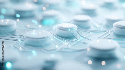 Futuristic connected web technology, digital IT network connection abstract background