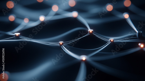 Futuristic connected web technology, digital IT network connection abstract background