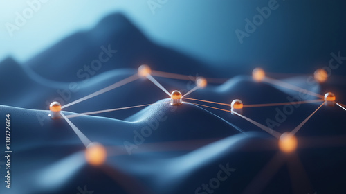 Futuristic connected web technology, digital IT network connection abstract background