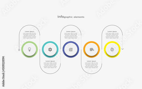 Business infographic template colorful background design