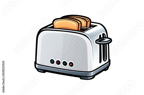 Toast preparation process kitchen kitchen appliance domestic environment close-up view morning routine