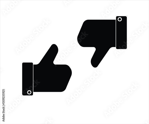 Symbols of likes and dislikes. Thumbs up and down flat icon. Ratings and feedback Thumbs Up and Thumbs Down