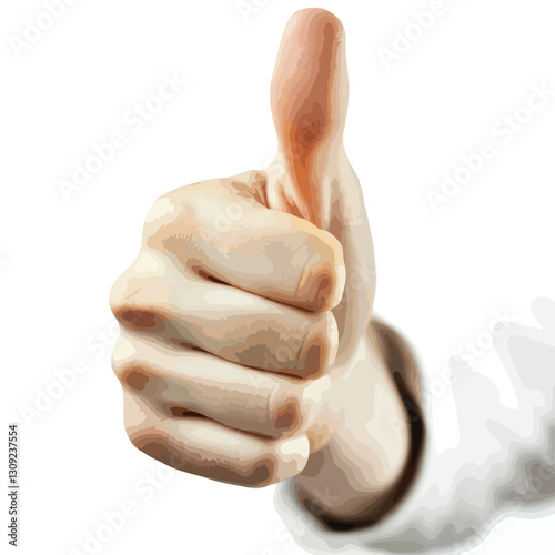 Thumbs Up Gesture for Approval - Positive Feedback Concept
