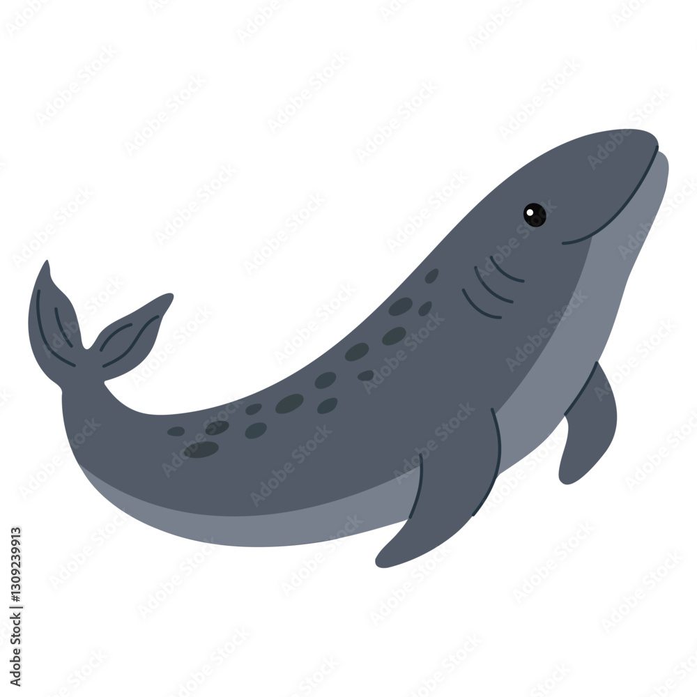 Fototapeta premium Large marine fish. Whale shark isolated on white. whale shark wild nautical fish. Underwater world, ocean, underwater inhabitants