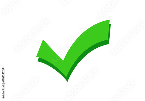 A green checkmark icon representing success, confirmation, or approval. ideal for use in documents and applications.