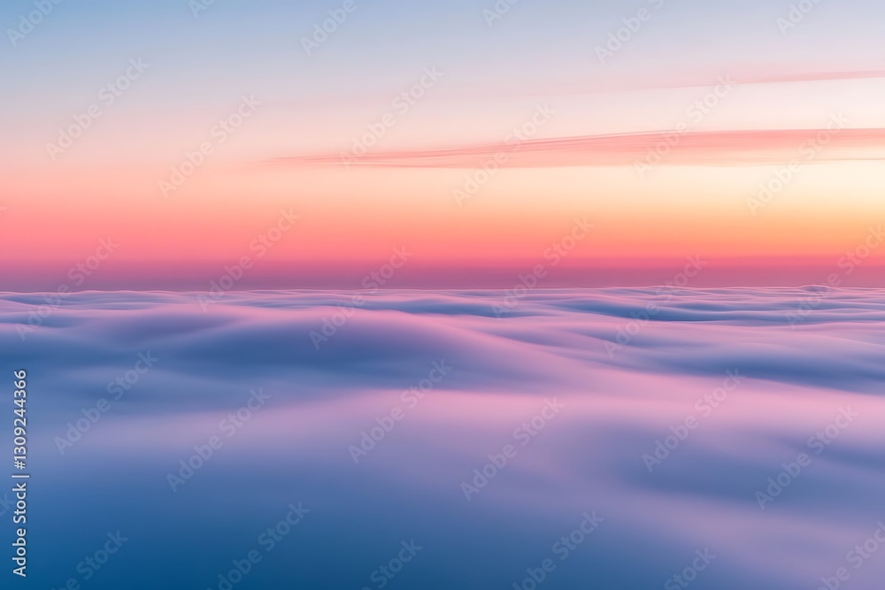 Serene Sunset Above the Clouds Serene Sunset Above the Clouds