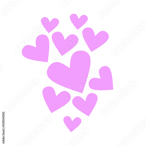 purple, love icon vector simple design illustration/ valentine element 