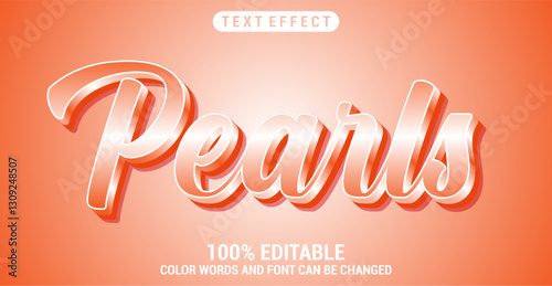 Editable Pearl text style effect