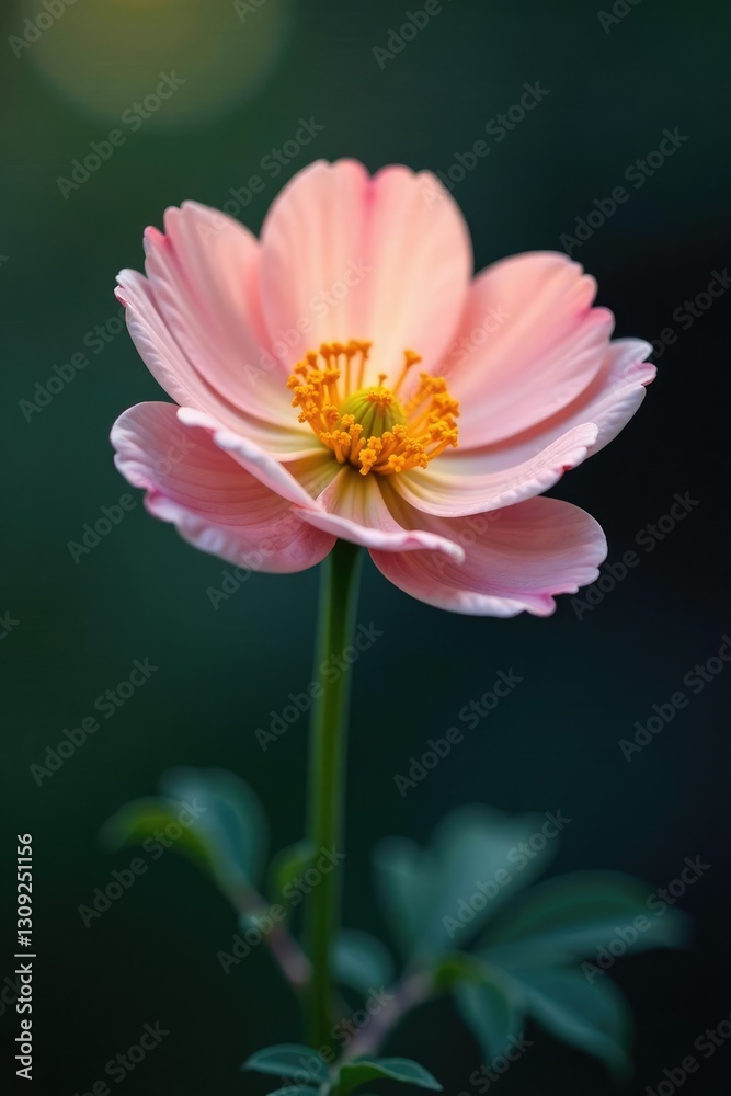 Single flower with intricate details and soft light, glow, petal, single flower Single flower with intricate details and soft light, glow, petal, single flower