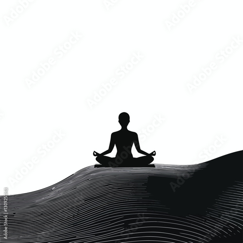 Serene Yoga Meditation on Mat
