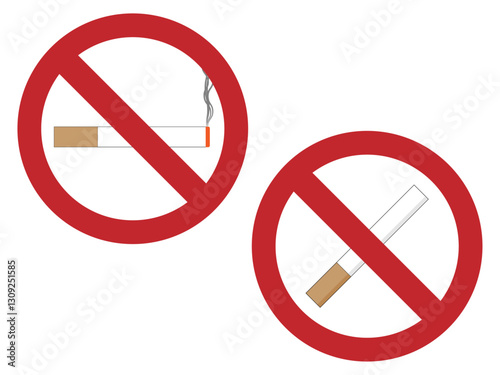 たばこ禁止マークのベクターイラスト