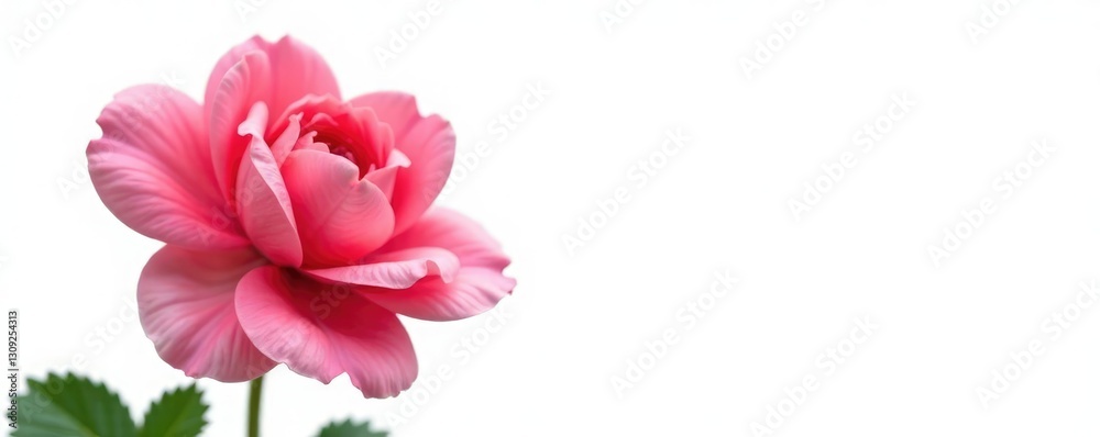 Obraz premium Freshly bloomed flower isolated on white background, flowers, foliage, petals