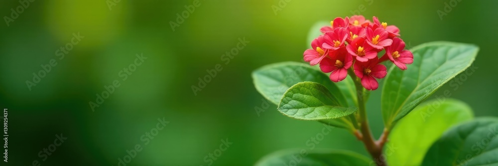 Fototapeta premium Freshly cut lantana stems with green leaves and buds, stem, garden, plant