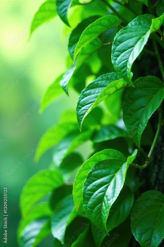 Leafy green foliage isolated on white background, Leafs, Greenery, Background Leafy green foliage isolated on white background, Leafs, Greenery, Background