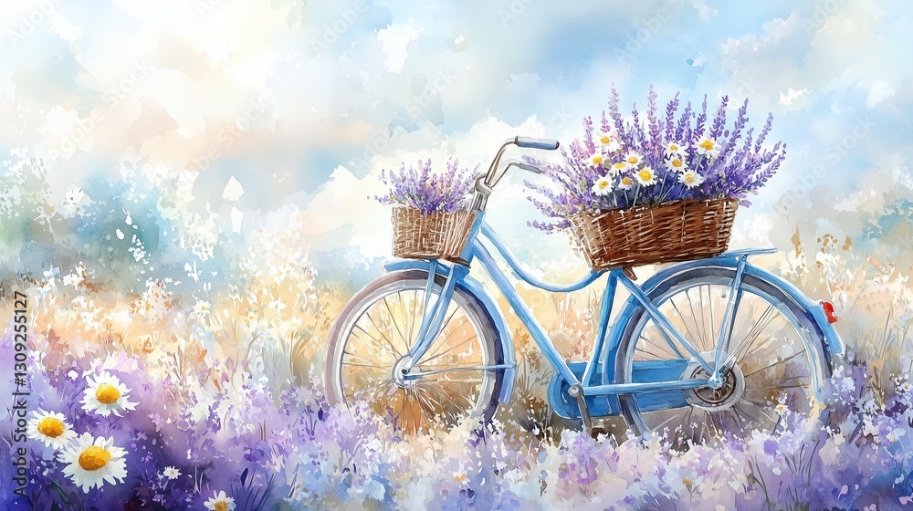 Fototapeta premium Hand-Painted Bicycle Decor