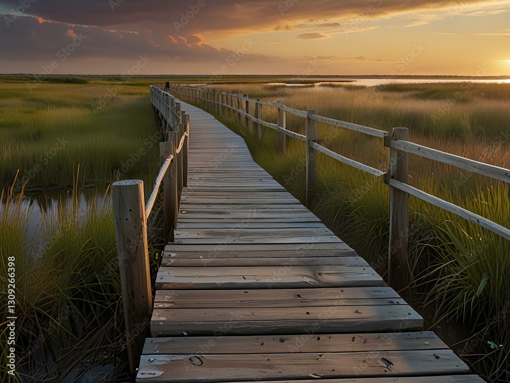 Obraz premium wooden bridge over lake
