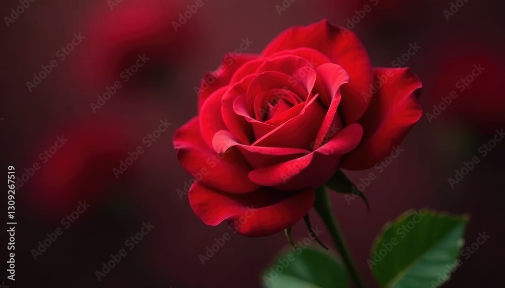 Perfect Valentine's Day rose, vibrant red, lush petals , single, elegant Perfect Valentine's Day rose, vibrant red, lush petals , single, elegant