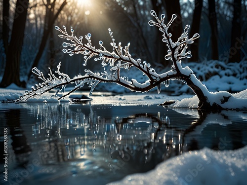 winter landscape in the forest