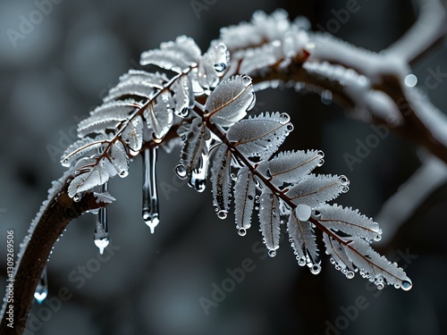 frost on a branch