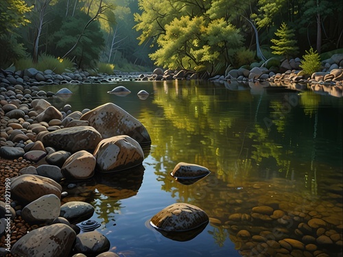 small river in the forest