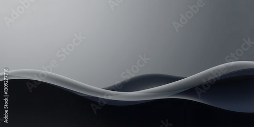 Grainy gradient background, grey black white monochrome abstract noise texture banner backdrop design