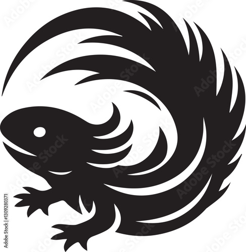 axolotl clip art vector, axolotl silhouette vector, axolotl vector illustration, axolotl logo vector, axolotl vector icon, axolotl silhouette vector isolated on white background full body
