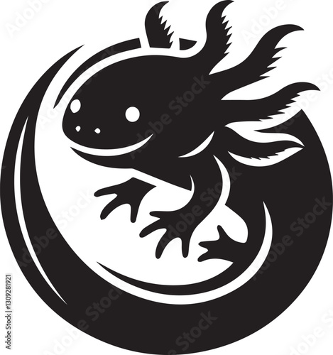 axolotl clip art vector, axolotl silhouette vector, axolotl vector illustration, axolotl logo vector, axolotl vector icon, axolotl silhouette vector isolated on white background full body