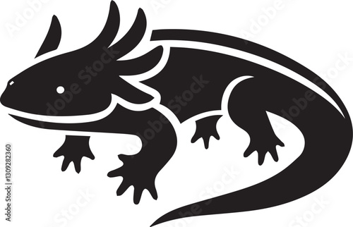 axolotl clip art vector, axolotl silhouette vector, axolotl vector illustration, axolotl logo vector, axolotl vector icon, axolotl silhouette vector isolated on white background full body