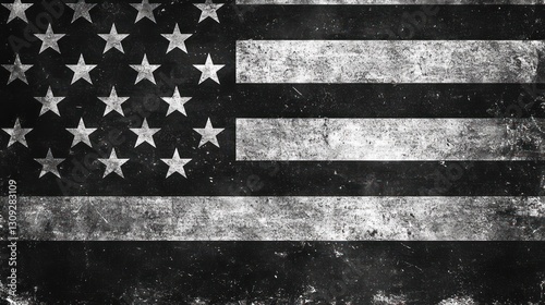 Grunge American flag, patriotic backdrop, textured design