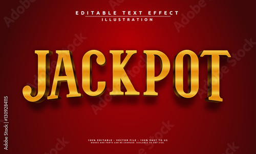 Editable text effect with a bold 'Jackpot' theme. Eye-catching, vibrant, and easy to customize for casino, gaming, and more.