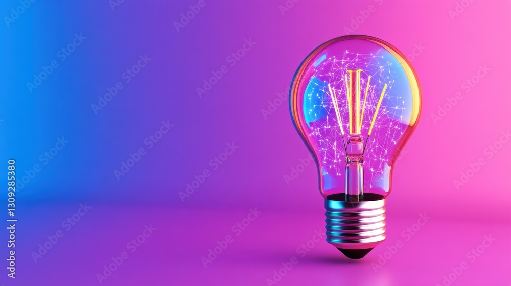 Futuristic Light Bulb Brainstorm. A glowing digital light bulb with interconnected nodes and circuits, symbolizing groundbreaking ideas Futuristic Light Bulb Brainstorm. A glowing digital light bulb with interconnected nodes and circuits, symbolizing groundbreaking ideas