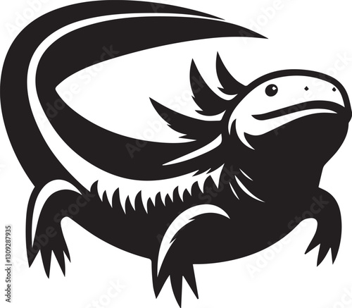axolotl clip art vector, axolotl silhouette vector, axolotl vector illustration, axolotl logo vector, axolotl vector icon, axolotl silhouette vector isolated on white background full body