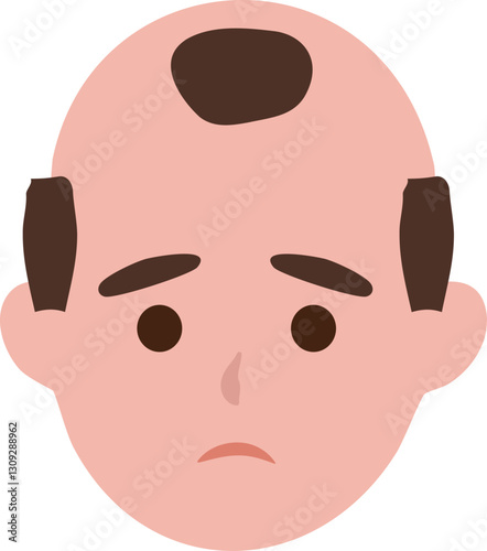 Balding Man Illustration