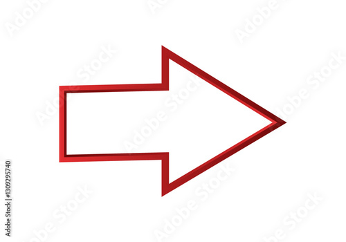 Free Download A red outlined arrow pointing right, symbolizing direction, movement, and navigation. - GFXLoad