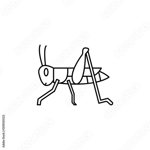 Grasshopper line icon