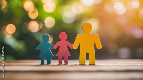 A family icon created from puzzle pieces fitting together