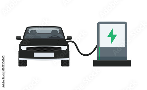 Electric car ev charging power station