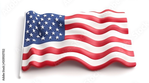 Wallpaper Mural Waving American Flag Red White Blue Stars Stripes Pixelated Texture Torontodigital.ca