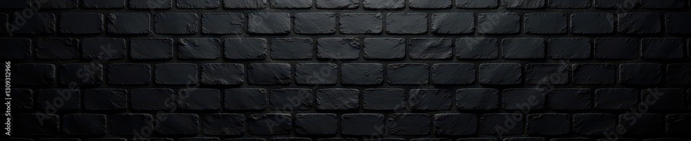 Obraz premium Seamless black brick wall texture, dark backdrop , texture, vintage