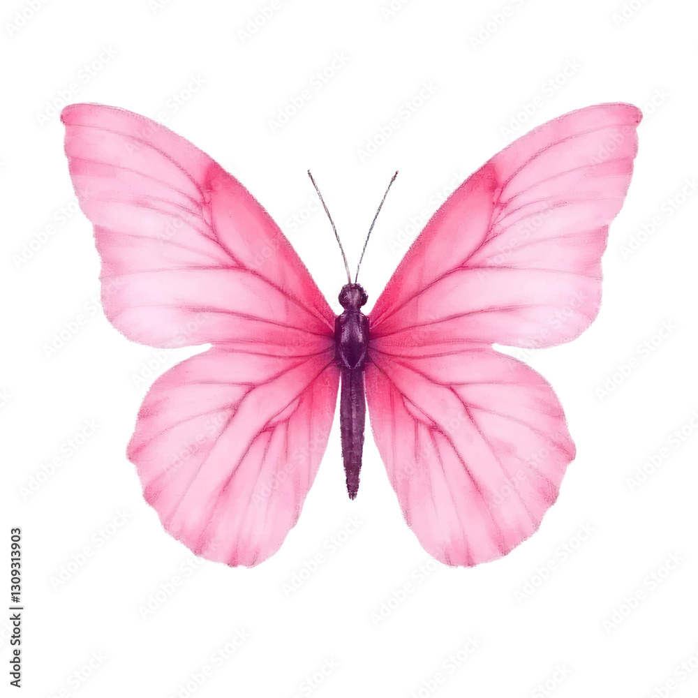 Delicate butterfly perched on a flower watercolor art vibrant colors nature close-up view artistic concept Delicate butterfly perched on a flower watercolor art vibrant colors nature close-up view artistic concept