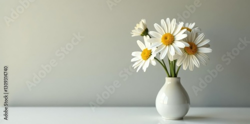 Freshly picked daisy in a vase with subtle shine, flower, daisy, floral