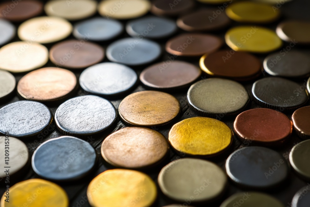 Colorful Circular Patterns of Different Shades on a Surface Colorful Circular Patterns of Different Shades on a Surface