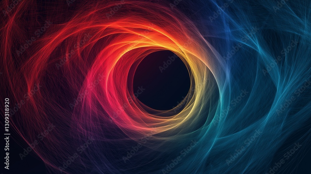 Vibrant swirling patterns create a mesmerizing effect in dark background Vibrant swirling patterns create a mesmerizing effect in dark background